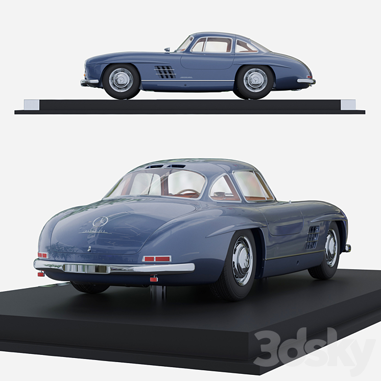 Mercedes Benz 300SL Coupe Limited Edition 3DS Max - thumbnail 2