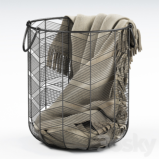 METAL BASKETS DECOR 02 3DS Max Model - thumbnail 3