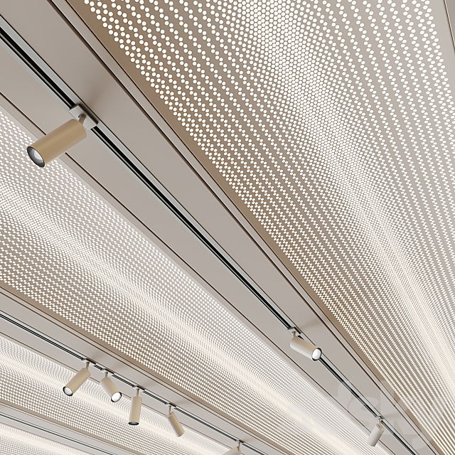 Metal Ceiling Design with lighting 3DS Max Model - thumbnail 2