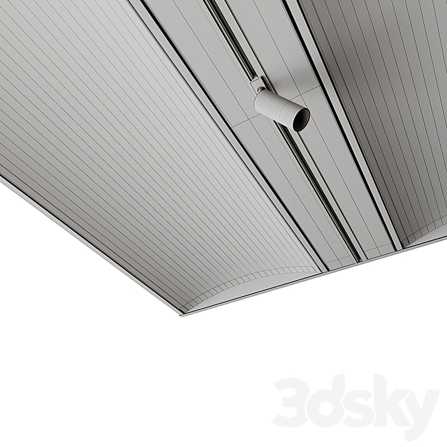 Metal Ceiling Design with lighting 3DS Max Model - thumbnail 5