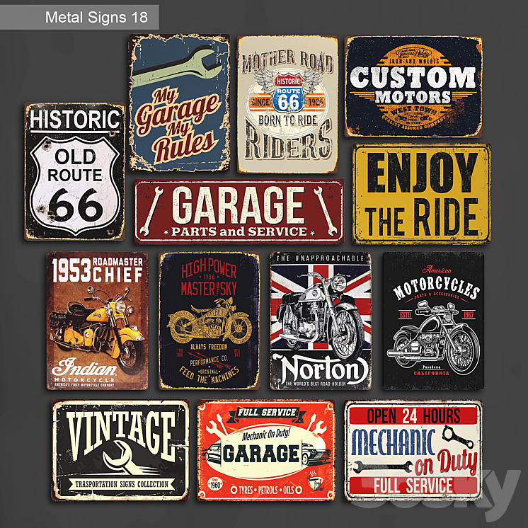 Metal Signs 18 3DS Max - thumbnail 2