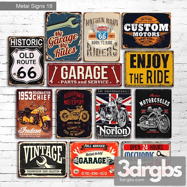 Metal signs 18 3dsmax Download - thumbnail 1