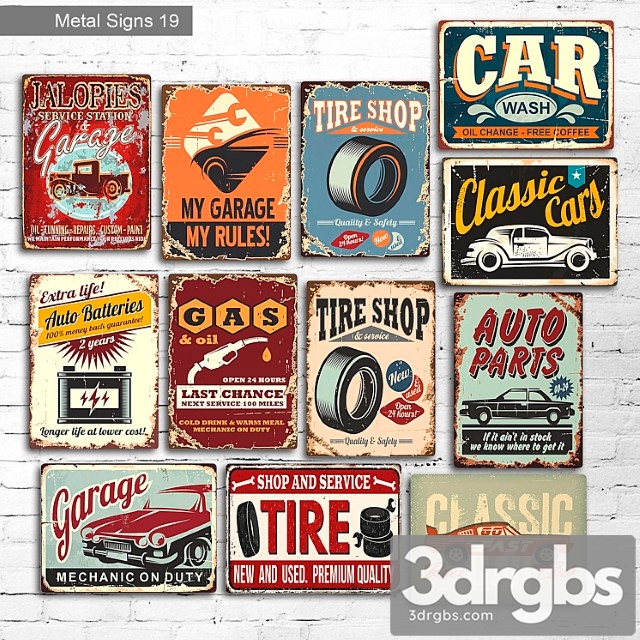 Metal signs 19 3dsmax Download - thumbnail 1