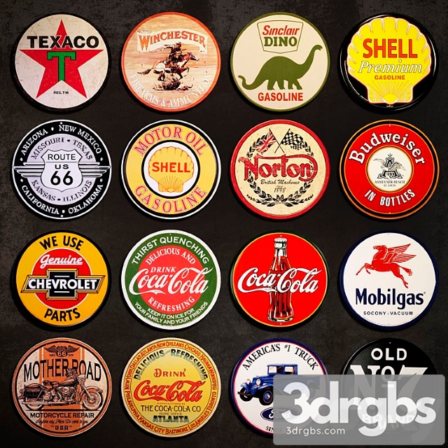 Metal signs №17 3dsmax Download - thumbnail 1