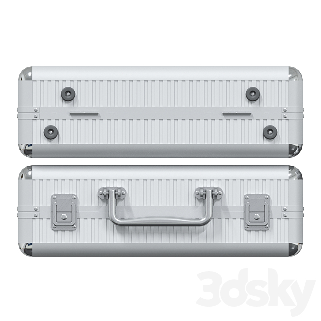 Metal suitcase. set of metal suitcases 3DSMax File - thumbnail 2