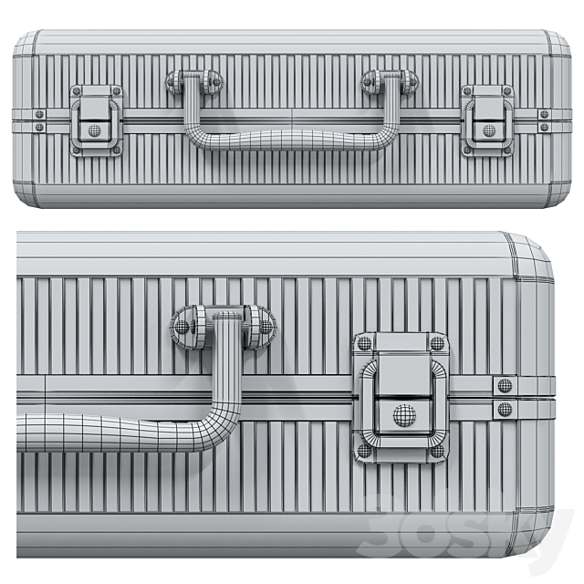 Metal suitcase. set of metal suitcases 3DSMax File - thumbnail 5