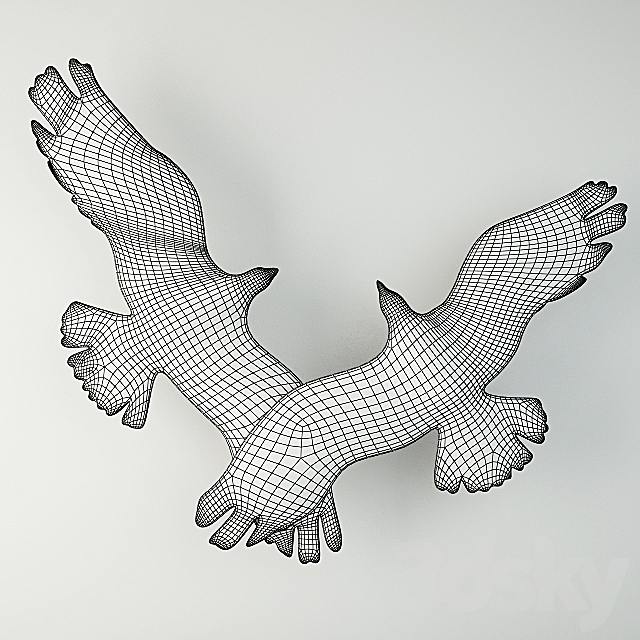 Midcentury Bird Sculpture 3ds Max - thumbnail 2