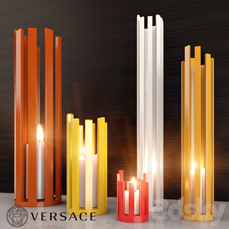 Modern Candle Versace 3DS Max - thumbnail 1