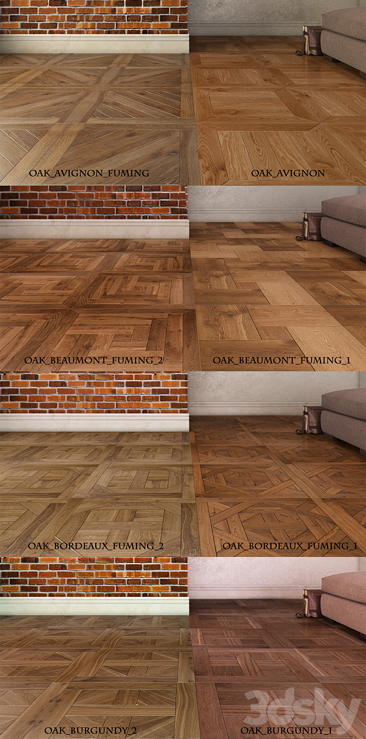 Modular flooring classical 3DS Max - thumbnail 2