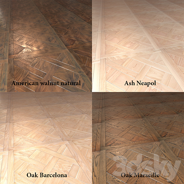 Modular flooring Coswick Versailles (8 colors) 3DSMax File - thumbnail 2