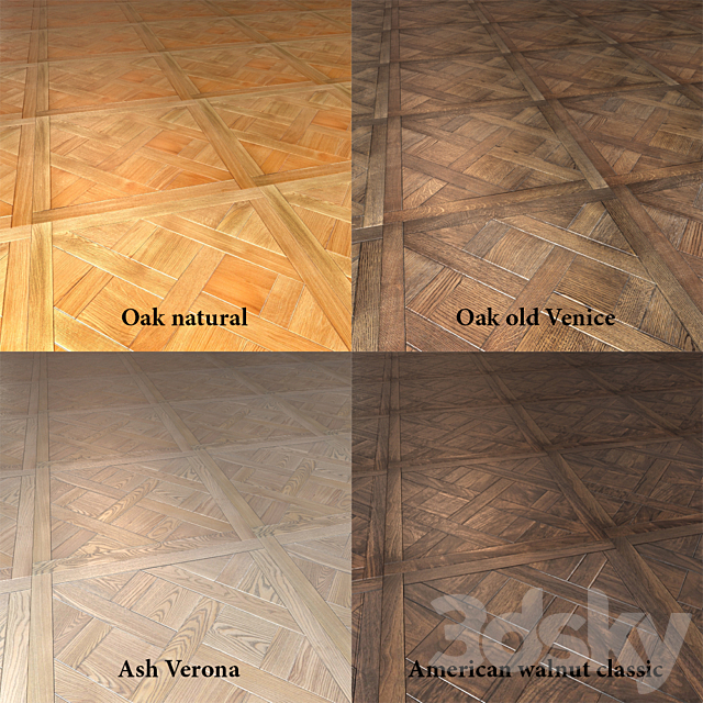 Modular flooring Coswick Versailles (8 colors) 3DSMax File - thumbnail 3