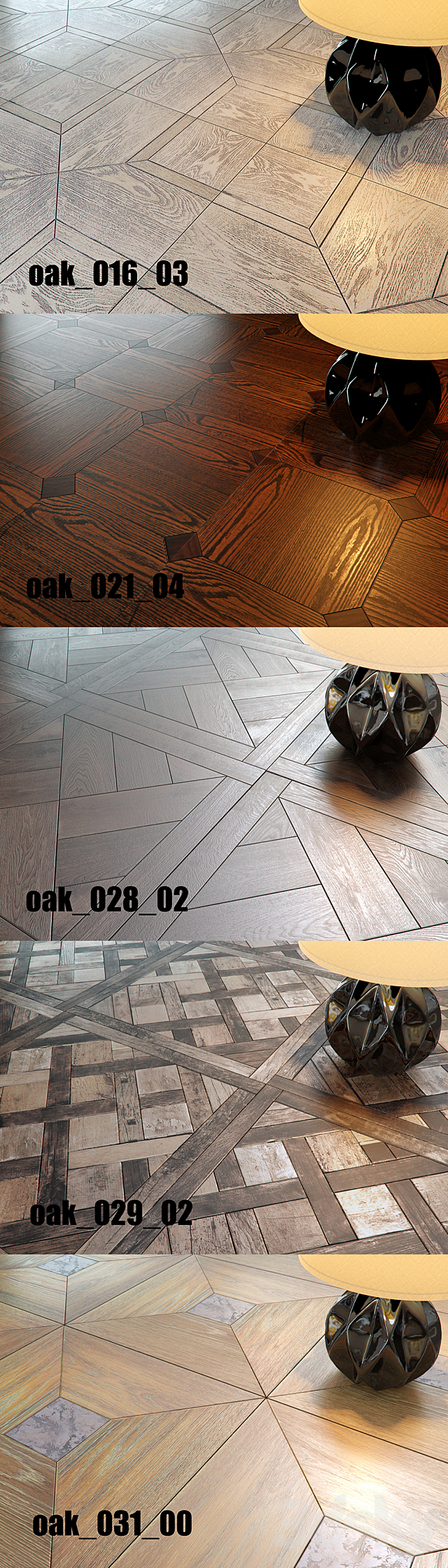 Modular parquet classic 3DS Max Model - thumbnail 2