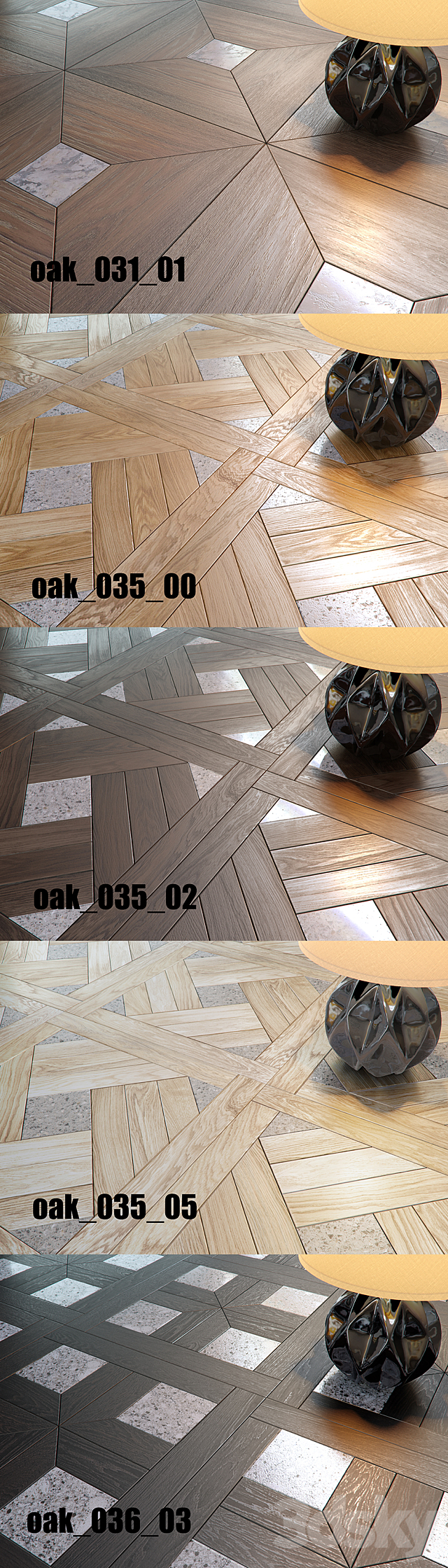 Modular parquet classic 3DS Max Model - thumbnail 3