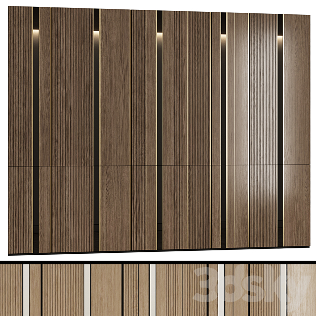 Modular wall panels in a modern minimalist style 5 3DS Max Model - thumbnail 2