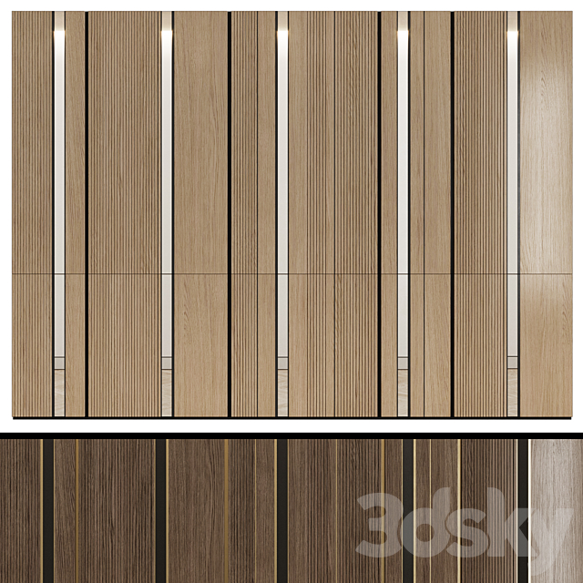 Modular wall panels in a modern minimalist style 5 3DS Max Model - thumbnail 3