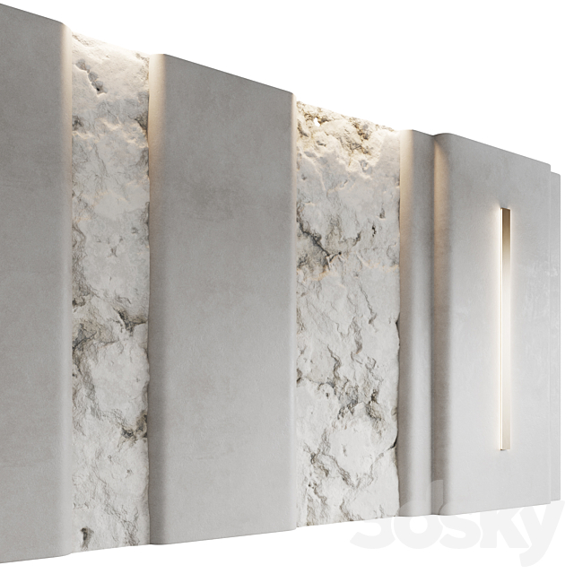 Monolithic wall panel 3DS Max Model - thumbnail 2