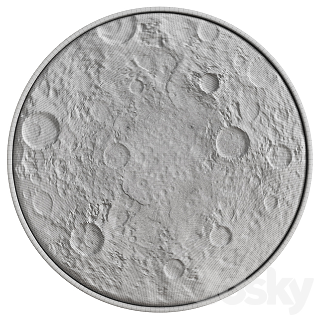 MOON decorative 3DS Max Model - thumbnail 3