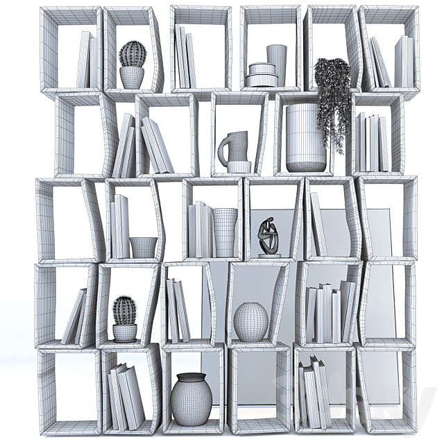 Moroso -Terreria bookcase 3DS Max Model - thumbnail 3