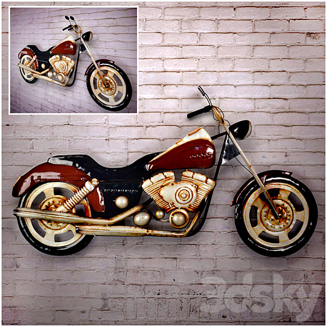 Motorcycle Wall 3DSMax File - thumbnail 1