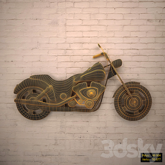 Motorcycle Wall 3DSMax File - thumbnail 3