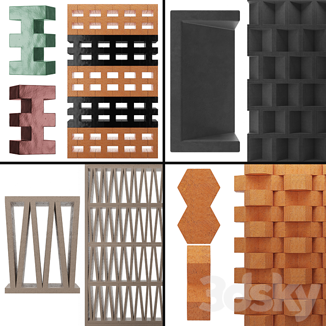 Mutina 3d elements 3DS Max Model - thumbnail 3