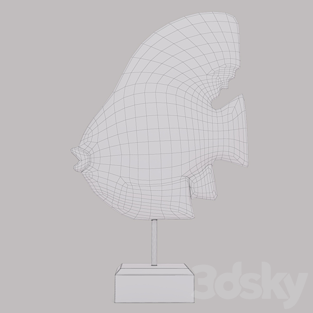 Mystic Fish Decor 3DS Max Model - thumbnail 2