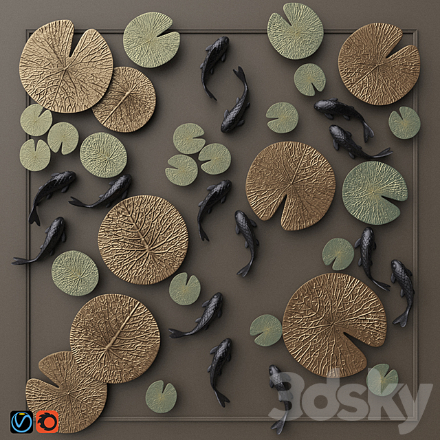 NAGA wall decor set 1 3DSMax File - thumbnail 1