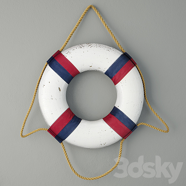 Nautical Life Ring Decor _ Ohio Wholesale Inc. 3DSMax File - thumbnail 1