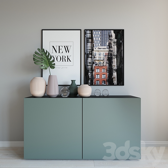 New York Decor Set 3DSMax File - thumbnail 1