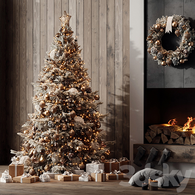 Nice Christmas tree 3DS Max Model - thumbnail 2