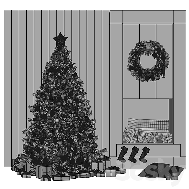 Nice Christmas tree 3DS Max Model - thumbnail 7