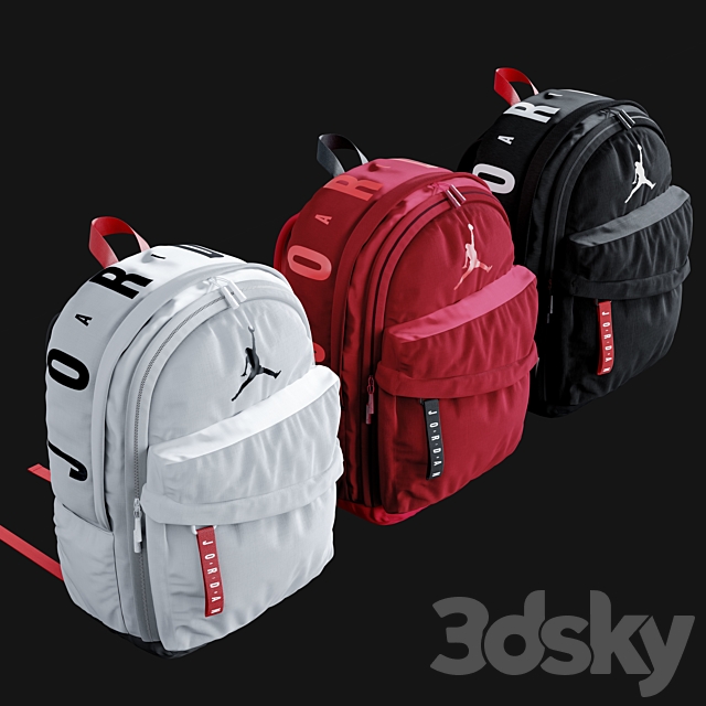 Nike Air Jordan Patrol Backpack 3DS Max Model - thumbnail 2