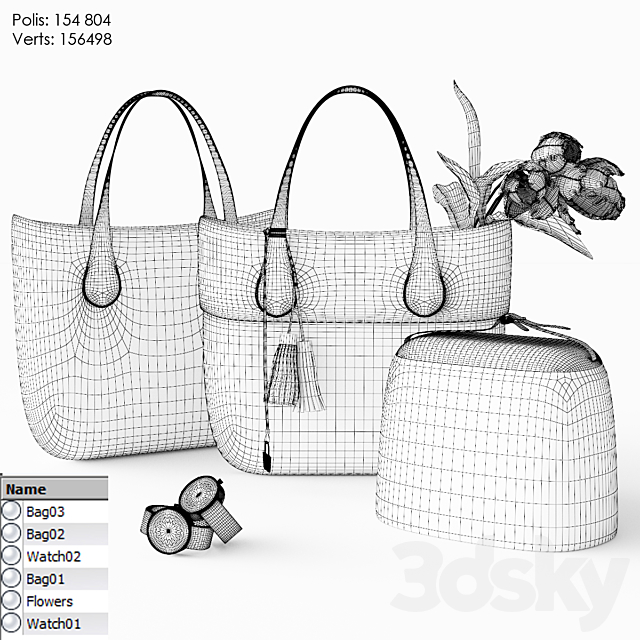 O bag bags 3DSMax File - thumbnail 3