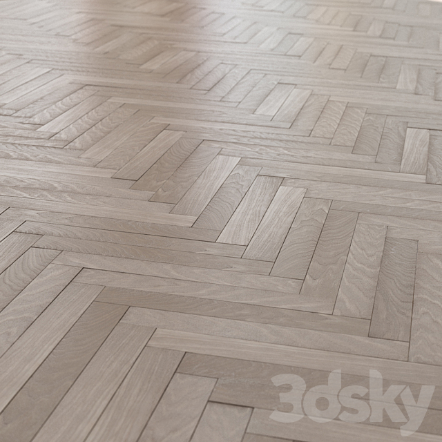 oak herringbone parquet 3ds Max - thumbnail 1