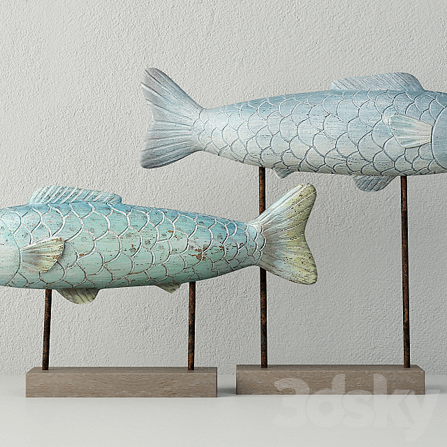 Ocean Fish Figure Set 3ds Max - thumbnail 1