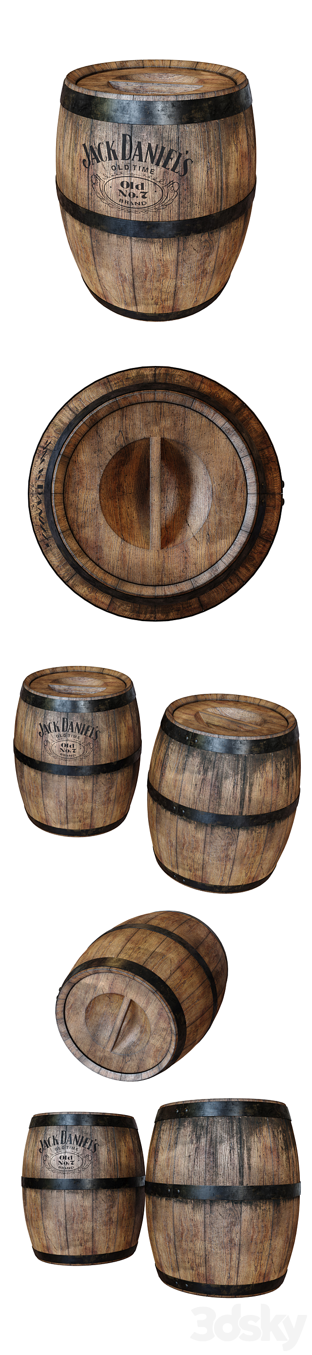 Old Barrel 3ds Max - thumbnail 2