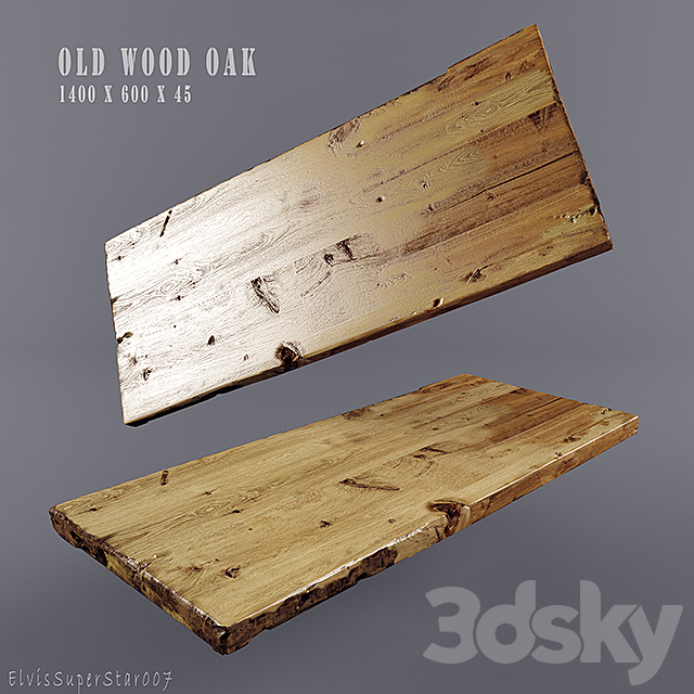 Old Wood Oac 3ds Max - thumbnail 1