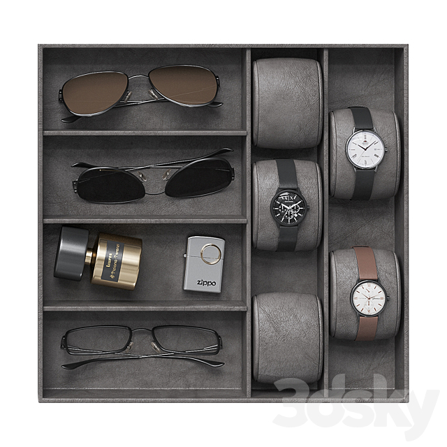 Organizer Accessories for men 3DS Max Model - thumbnail 2