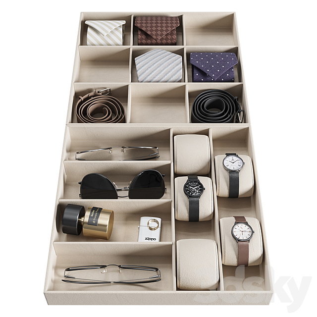 Organizer Accessories for men 3DS Max Model - thumbnail 3