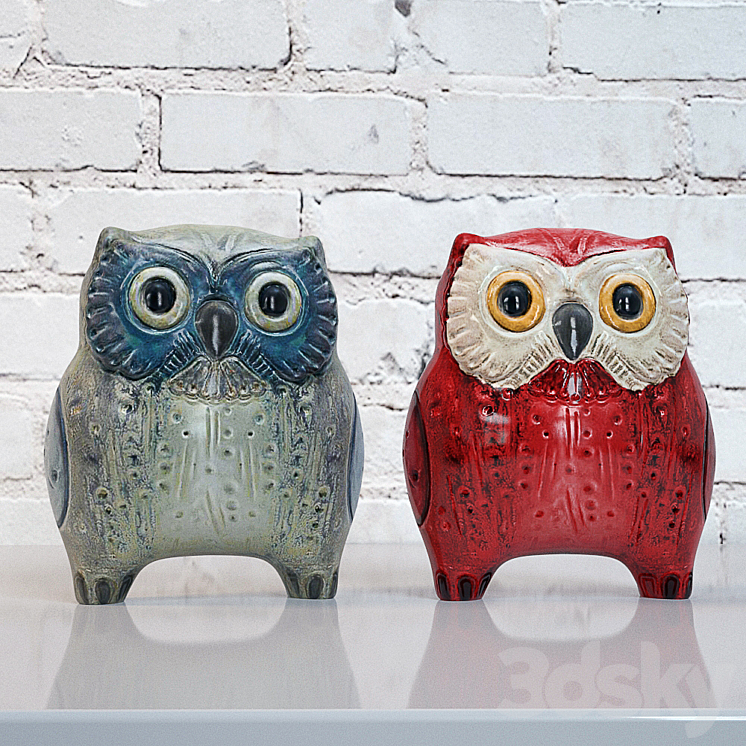 Owls from Lladro 3DS Max - thumbnail 1