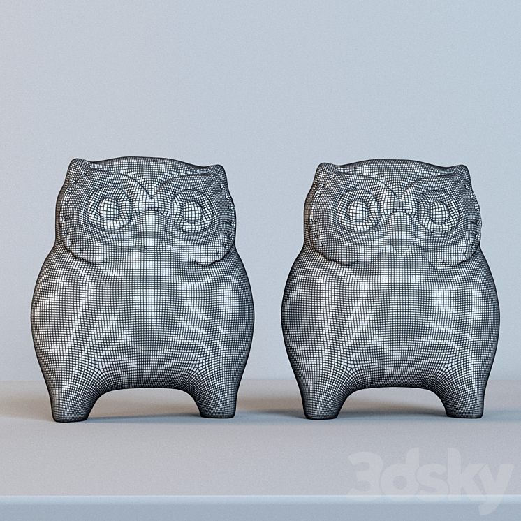 Owls from Lladro 3DS Max - thumbnail 2