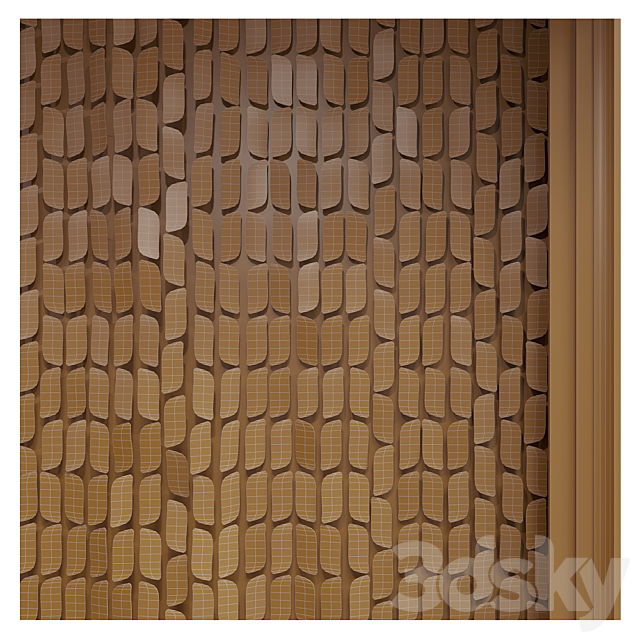 Panel behind the headboard “Hauberk” 3DS Max Model - thumbnail 2