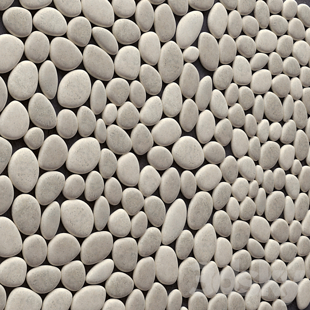 Panel of pebbles 3DSMax File - thumbnail 1