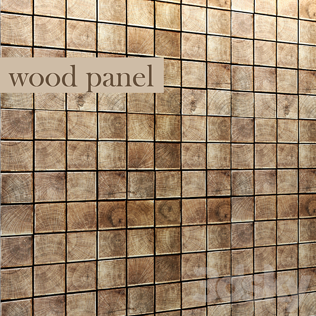 Panel of wood 3ds Max - thumbnail 1