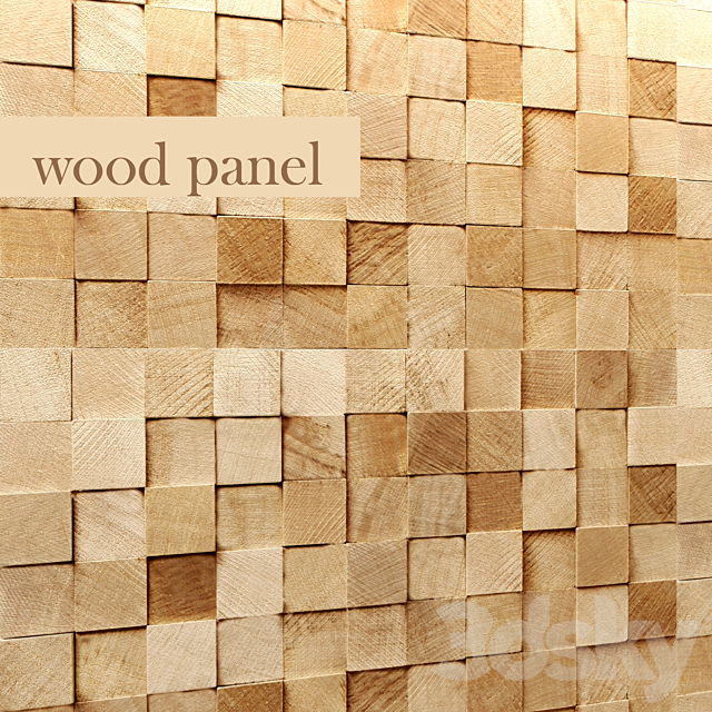 Panel of wood 3DS Max Model - thumbnail 1