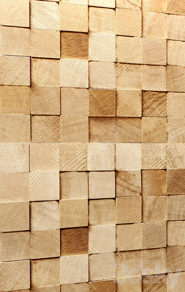 Panel of wood 3DS Max Model - thumbnail 2