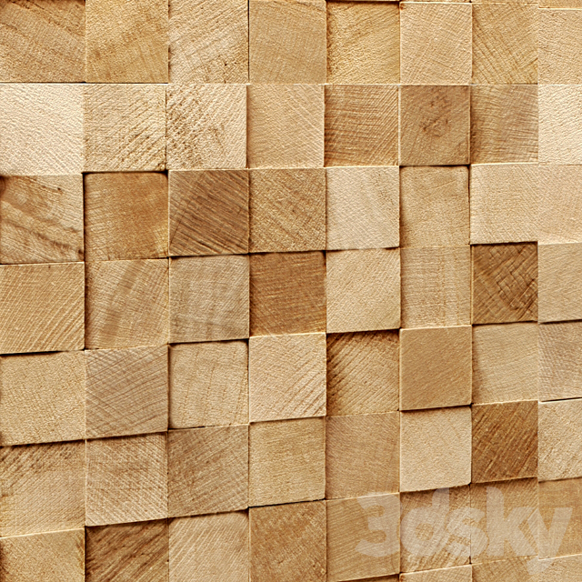 Panel of wood 3DS Max Model - thumbnail 3