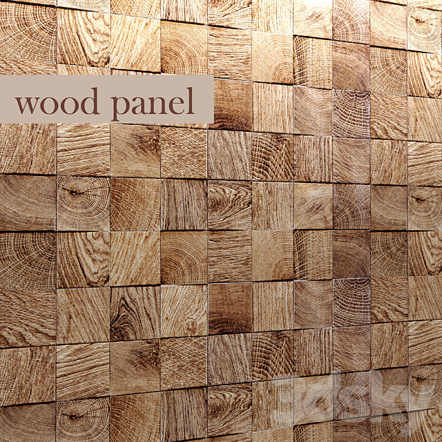 Panel of wood 3DSMax File - thumbnail 1