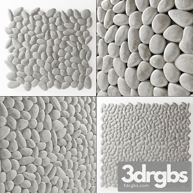 Panel pebble smooth tile bathroom 3dsmax Download - thumbnail 1