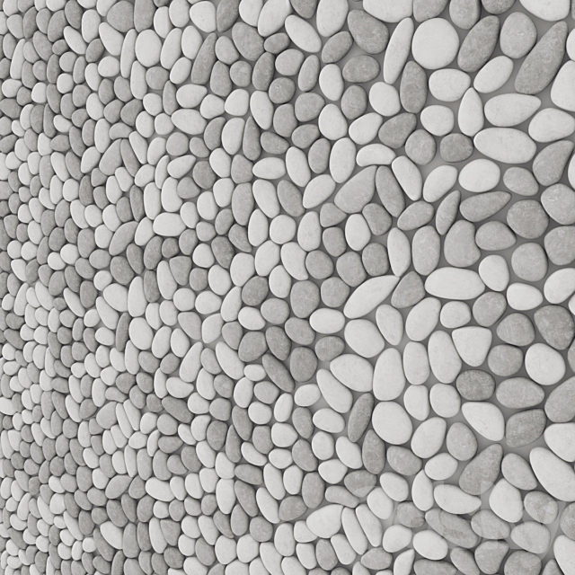 Panel pebble smooth Tile Bathroom n2 _ Pebble panel for bathroom n2 3DSMax File - thumbnail 4